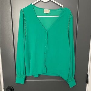 SEZANE - Erica V-neck Button-Up Blouse